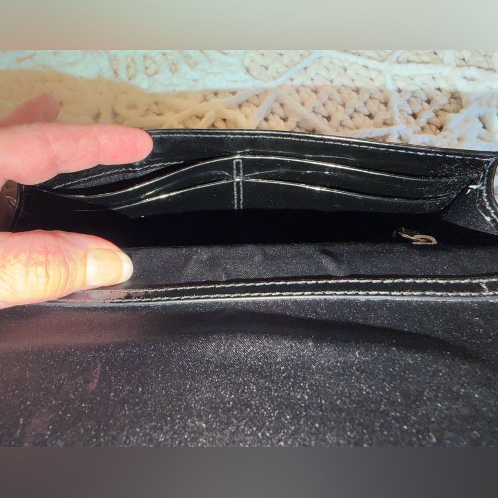 Vintage Coach Black & Silver Evening Bag/Clutch - Picture 5 of 11